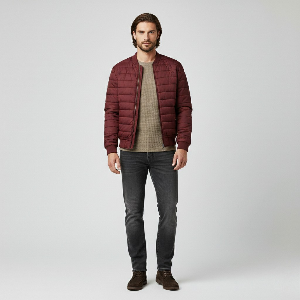 Veste à matelassage pour homme