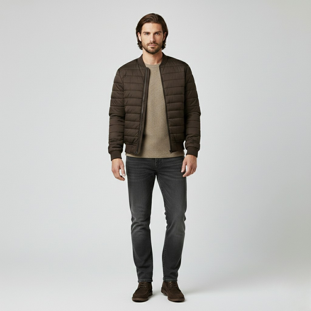 Veste à matelassage pour homme