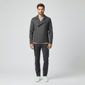 Veste à détail asymétrique à fermeture zippée pour homme