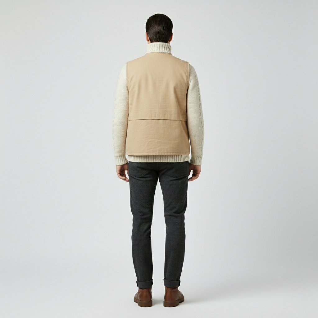 Gilet sans manches style utilitaire pour homme