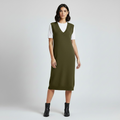 Robe sans manches en maille pour femme