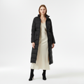 Manteau à matelassage à coupe longue pour femme