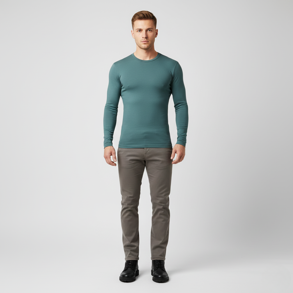 Pull à manches longues en maille pour homme