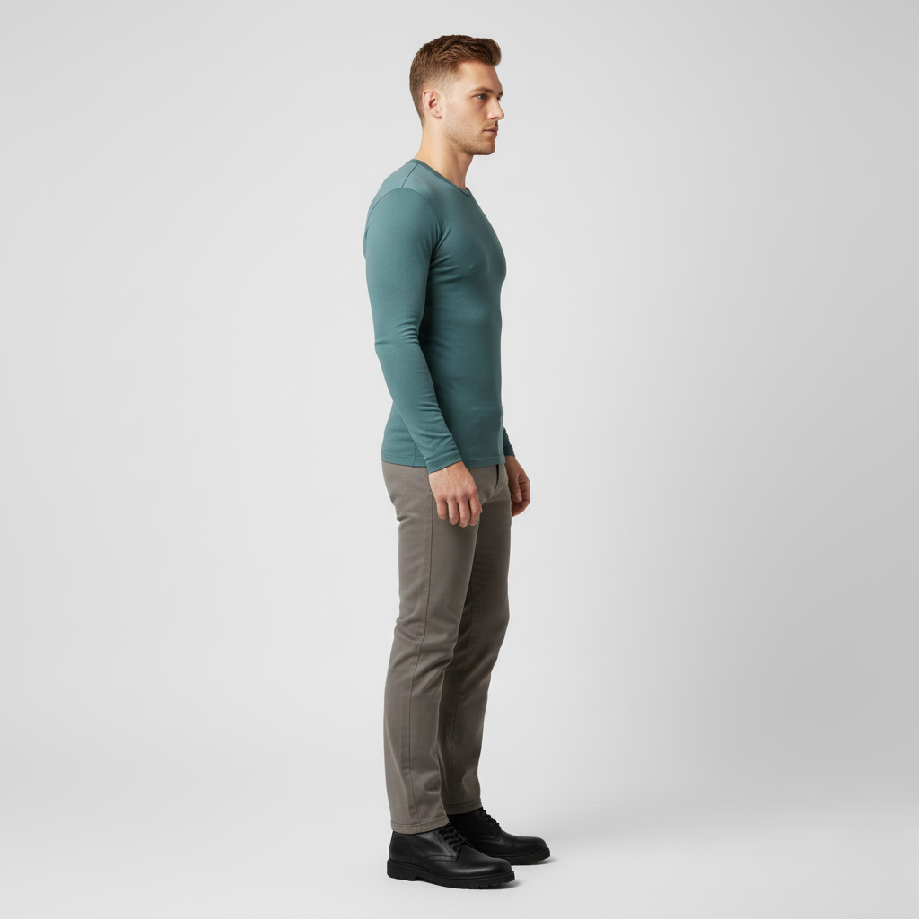 Pull à manches longues en maille pour homme
