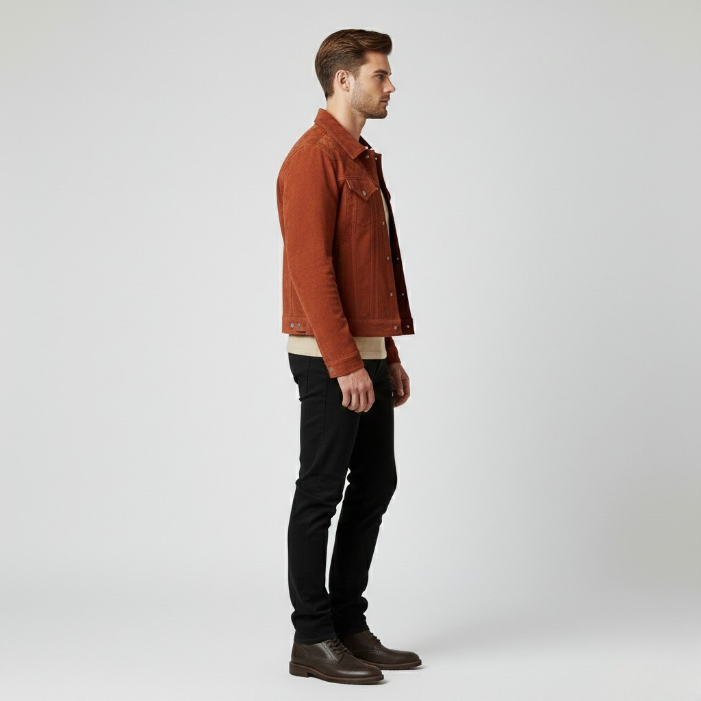 Veste aspect suédé pour homme