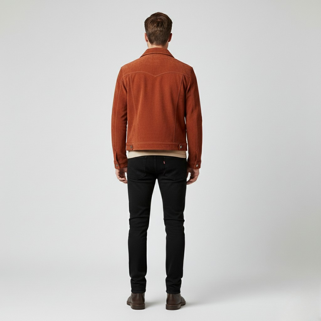 Veste aspect suédé pour homme