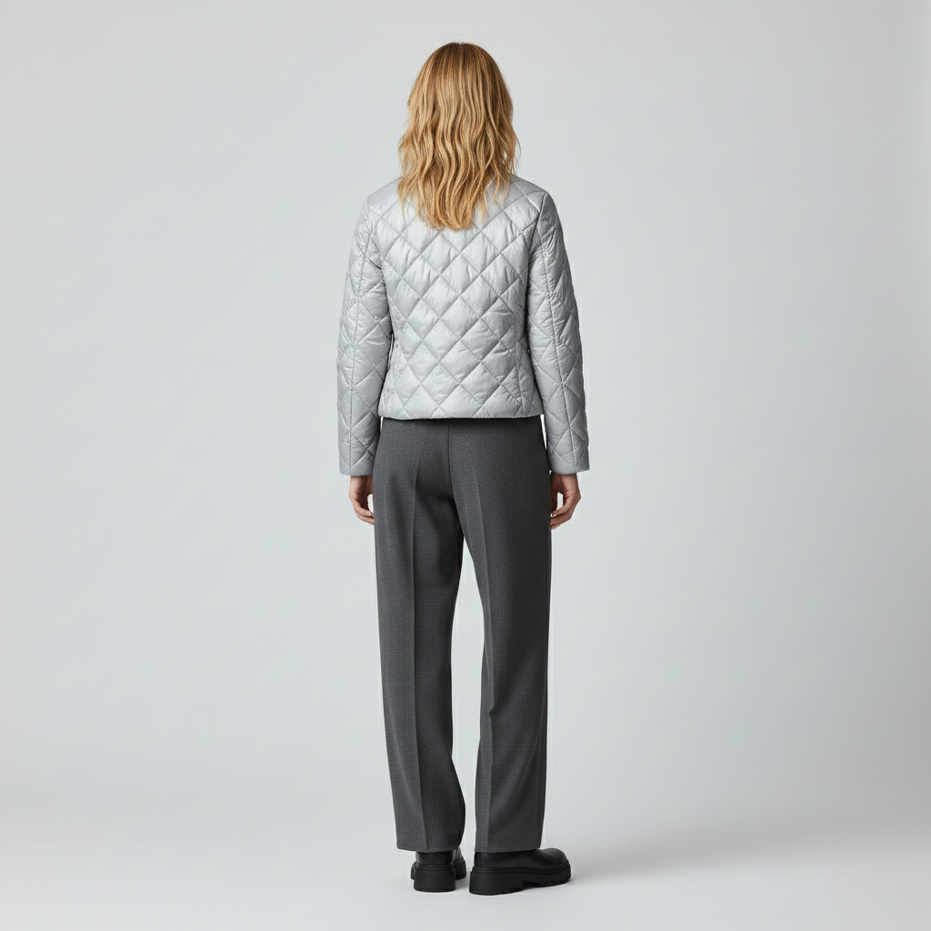 Veste à matelassage à coupe courte pour femme