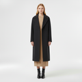 Manteau à coupe longue à coupe tailleur pour femme